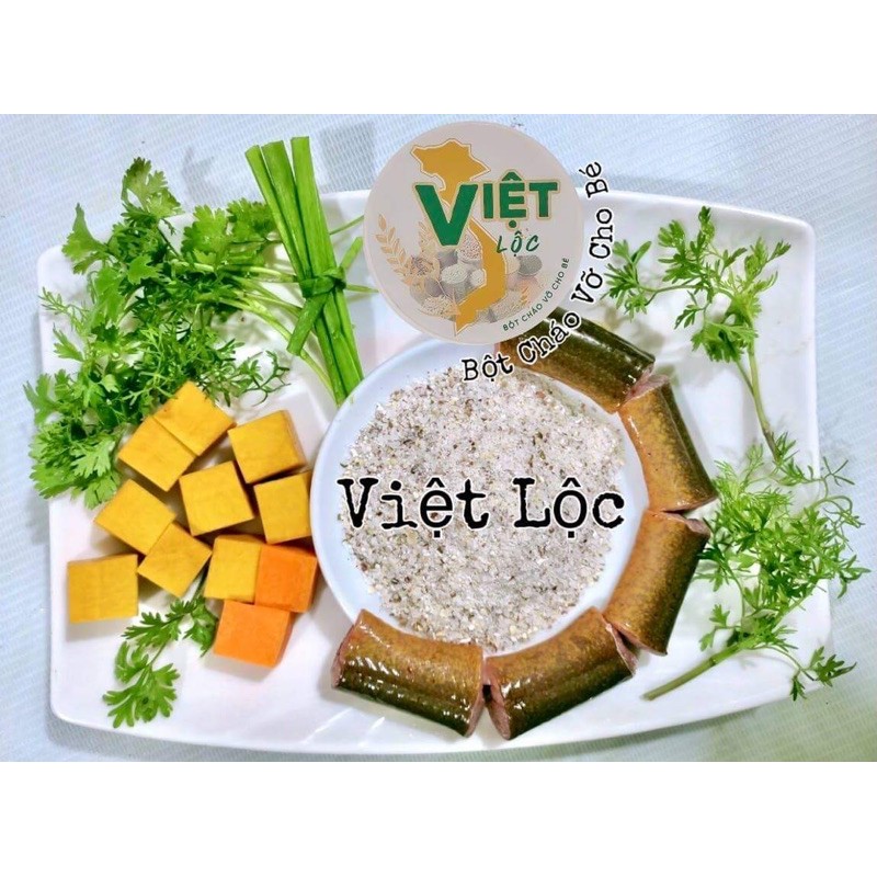 Bột cháo vỡ Việt Lộc - Cháo hạt vỡ cho bé ăn dặm &gt; 7 tháng, 10 hạt Dinh dưỡng cho bé tăng cân, chống táo bón - 1h 500gr