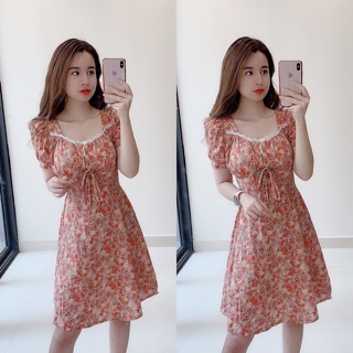Váy hoa nhí nhúm ngực