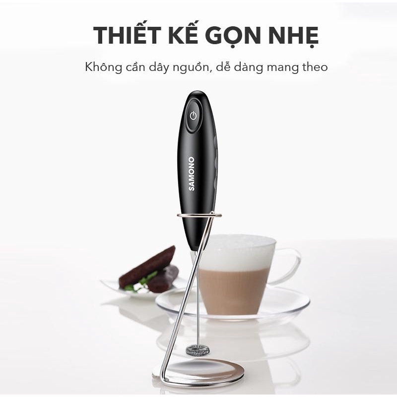 Máy tạo bọt sữa cho các tín đồ yêu thích cà phê cappuchino, latte SAMONO SW-MFB11