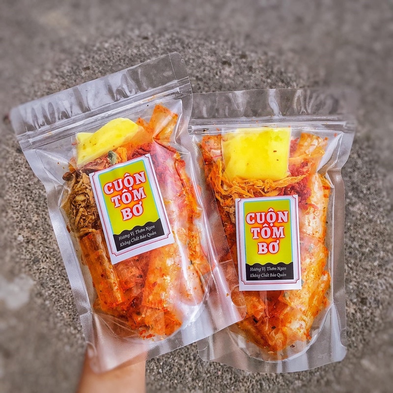 Bánh Tráng cuộn tôm bơ 200gr  túi zip cao cấp - Thèm Gì cũng có