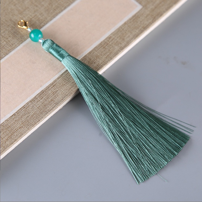 Tua Rua Có Móc Treo Vàng Xỏ Hạt Màu Tổng 15cm Trang Trí Nhiều Màu