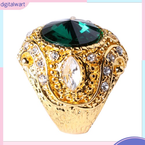 Nhẫn mạ vàng đính đá hình vương miện sang trọng thời trang dành cho nam