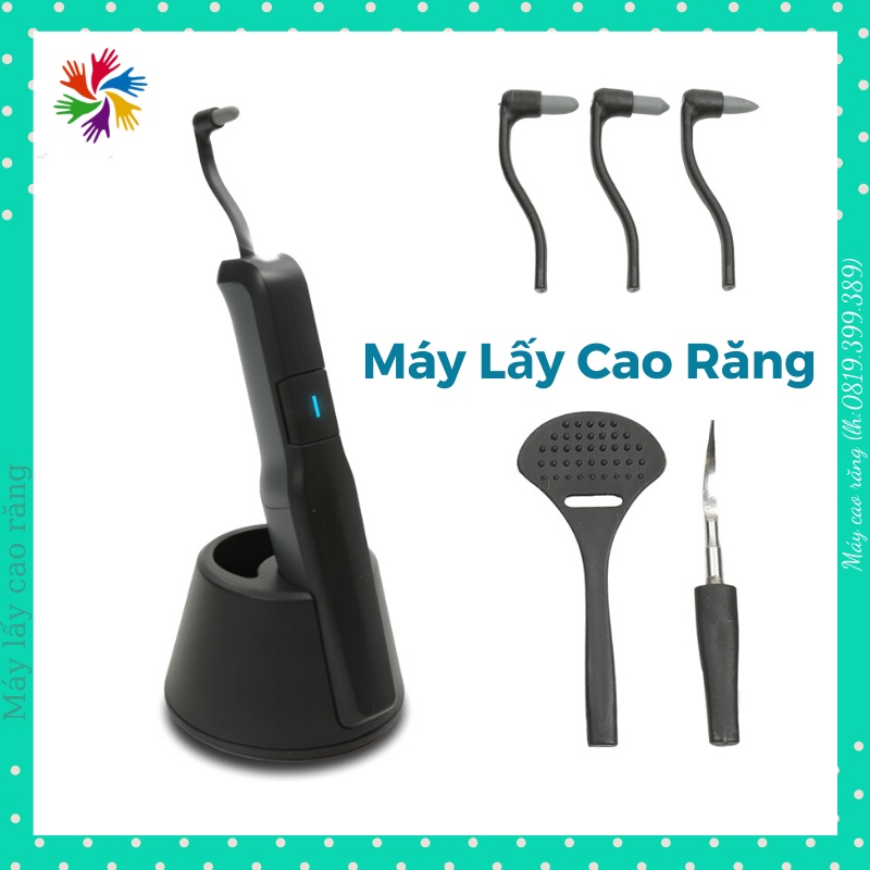 Máy lấy cao răng tự động, 2 tần số rung lấy vôi răng, kèm 05 đầu tùy mục đích, sử dụng đơn giản [Bảo hành 12 tháng]