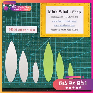 K35 - Khuôn Kim Loại Cắt Lá Tre Trúc (Lá Dài) Chất Liệu Thép Cabon Dùng Kèm Máy Cắt Khuôn Thép