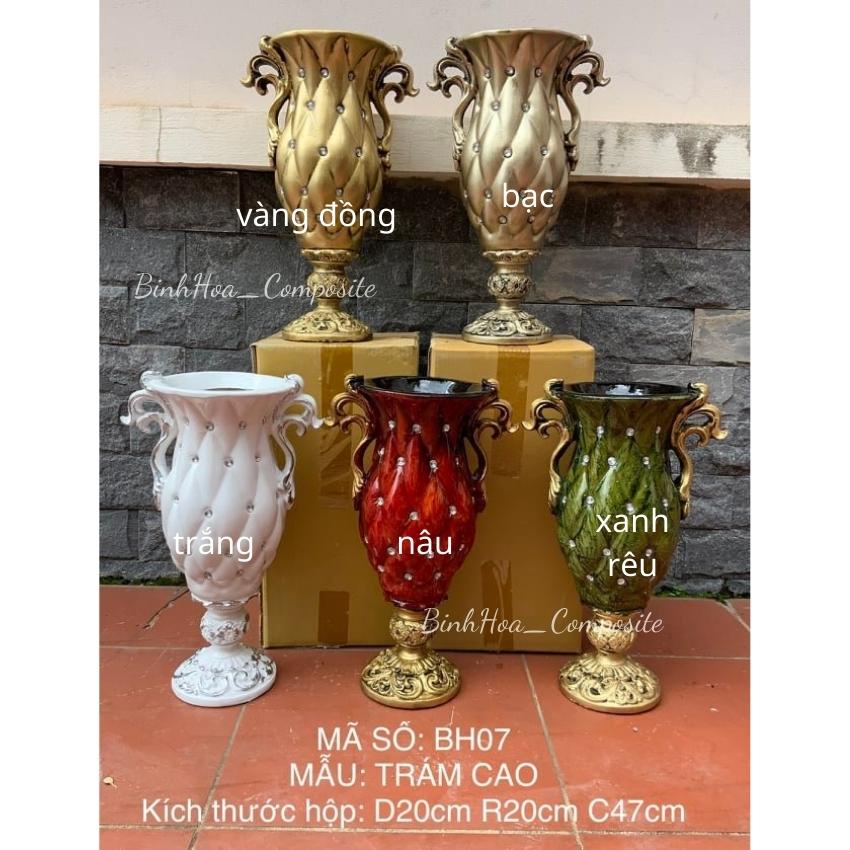 Bình hoa trám cao composite mã bh07. lọ cắm hoa cao cấp, bình hoa trang trí