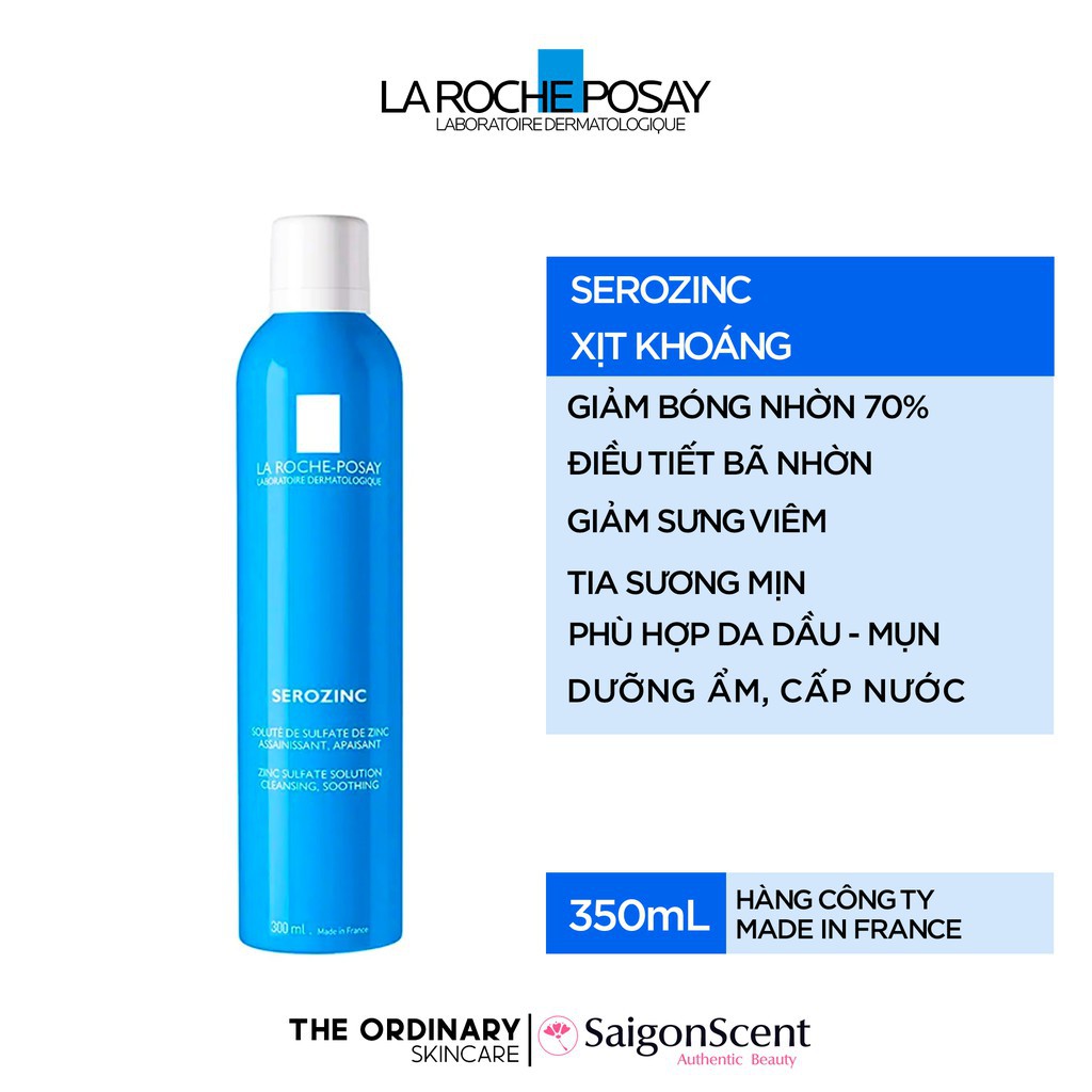 Xịt khoáng da dầu mụn La Roche Posay SEROZINC ( 300mL )