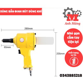 Súng bắn đinh rút dùng khí Riverter, súng bắn đinh cầm tay Riverter dùng khí bảo hành 3 tháng