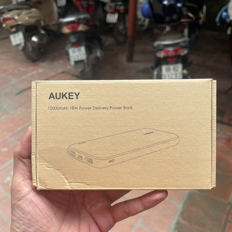 Sạc Dự Phòng Aukey zin 100% Fullbox, Sạc Nhanh | 10.000 mAh | Cổng Sạc USB, Type C