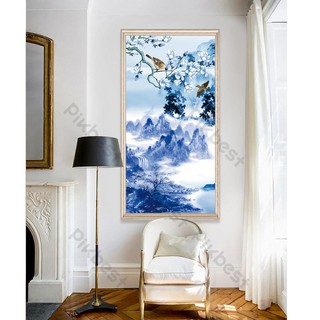 Tranh dán tường tranh 3d dán tường alone sơn thủy hữu tình ms1119524