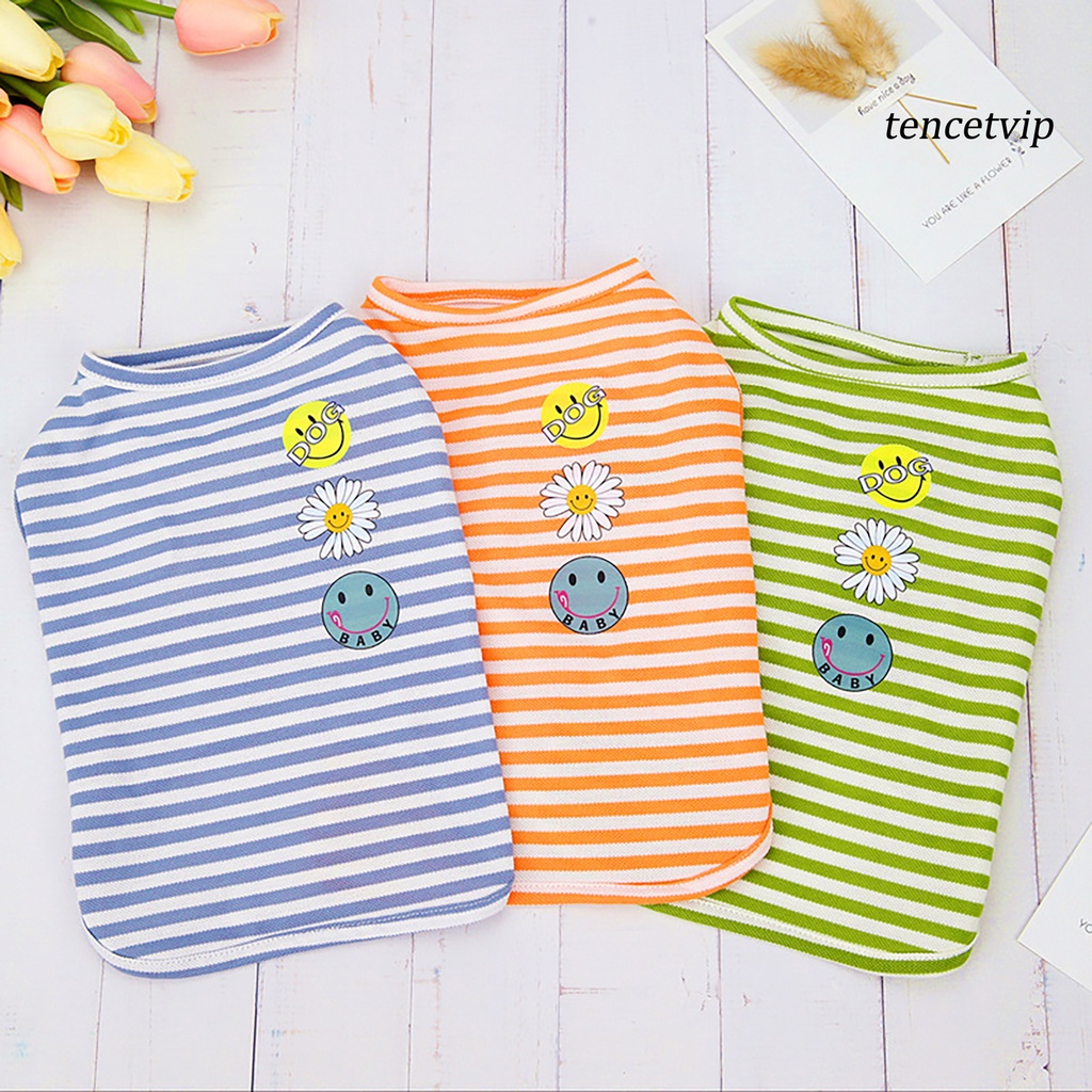Áo Cotton Co Giãn In Họa Tiết Hoa Hướng Dương Dễ Thương Cho Thú Cưng