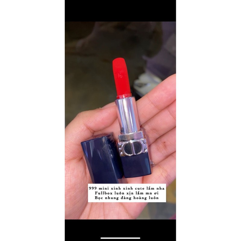 ❤️[SON THỎI DIOR CÁC LOẠI] Son DIOR ROUGE VELVET LIPSTICK màu 999 PHIÊN BẢN MỚI NHẤT 2021 SIÊU ĐẸP ❤️