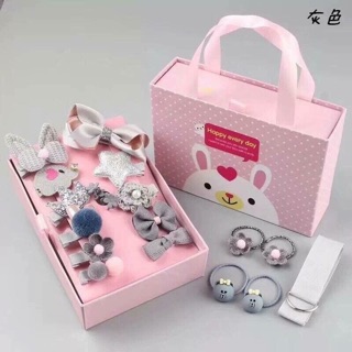 Set nơ kẹp tóc 18 chi tiết