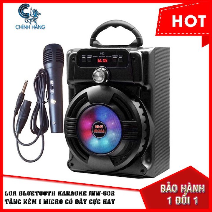 Loa bluetooth Chuyên Karaoke Chính Hãng Tặng Micro Hát Chuyên Để Live Steam Âm Bass Ấm [Sale Tết]