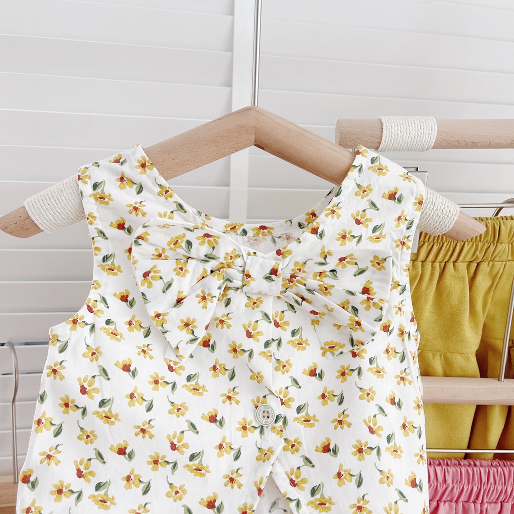 Bộ hè sát nách nơ lưng cho bé giá 8-19kg (1-5 tuổi)