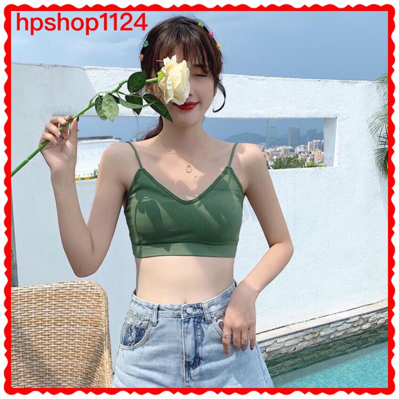 Áo ngực bra len tăm 2 dây mảnh nhỏ xinh xắn có đệm ngực 182