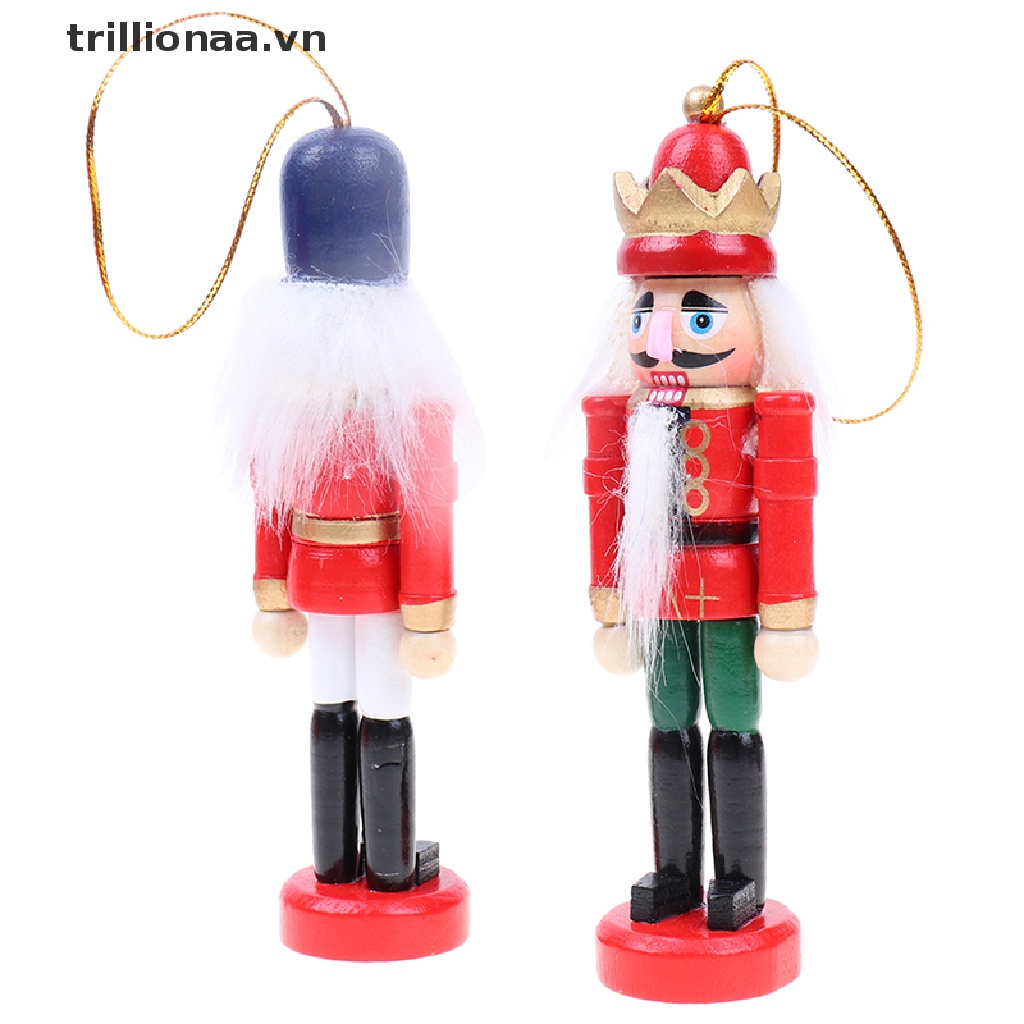 1 Con Rối Gỗ 12cm Trang Trí Giáng Sinh Năm Mới