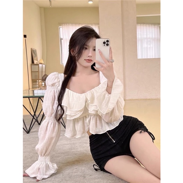 ÁO CỔ U TẦNG BÈO