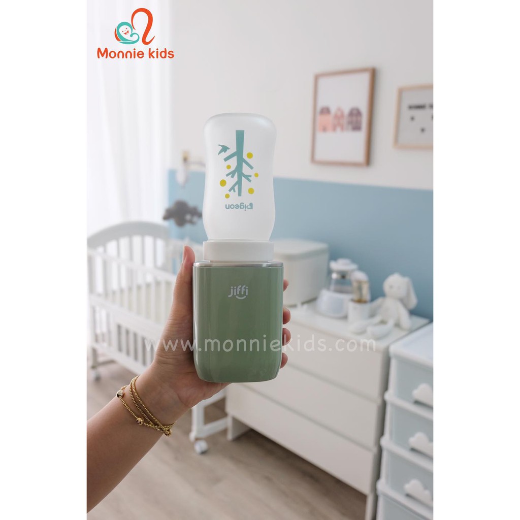 Máy hâm sữa cầm tay cho bé Jiffi 3.0, máy ủ bình sữa di động mini không dây - Monnie Kids