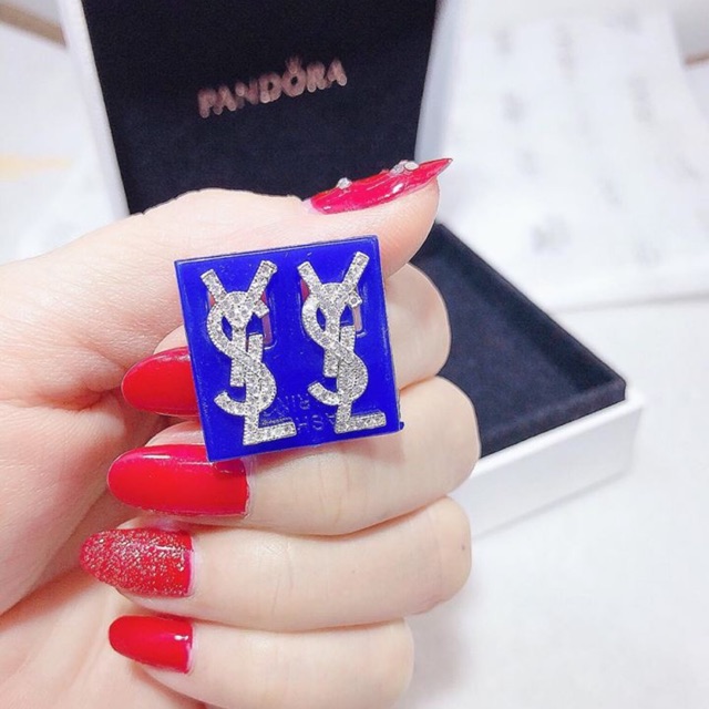 KHUYÊN TAI NỮ BẠC S925 - KHUYÊN TAI MẶT CHỮ LỒNG SANG CHẢNH