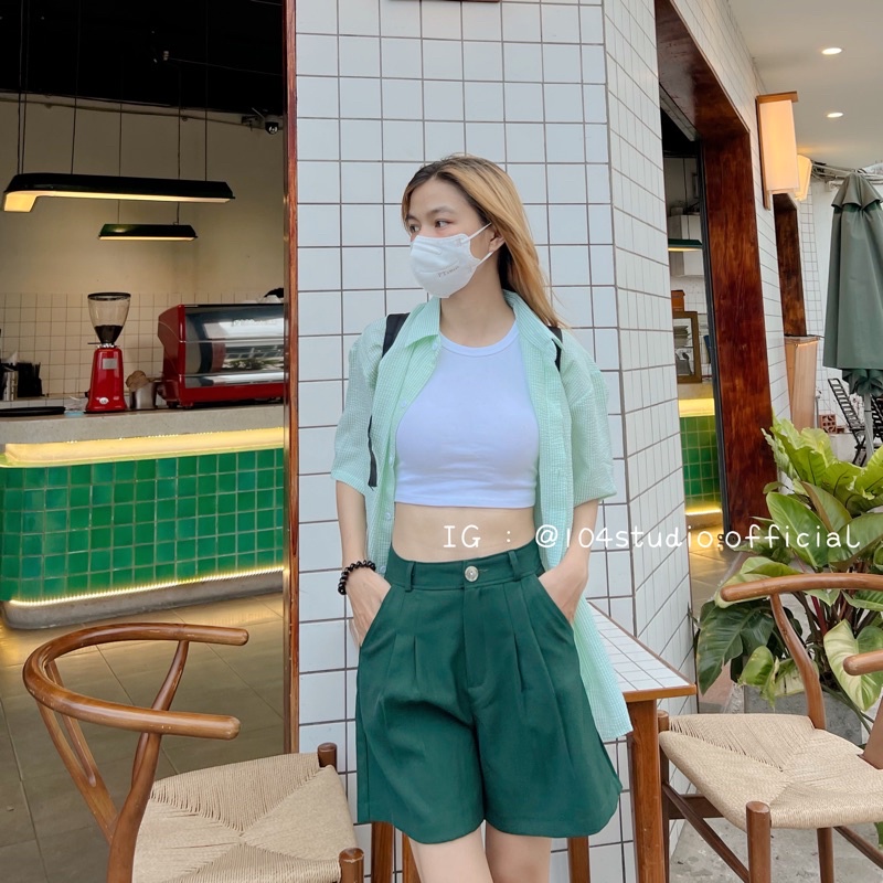 Áo sơ mi sọc chất xốp mỏng tay ngắn mã 333 | BigBuy360 - bigbuy360.vn