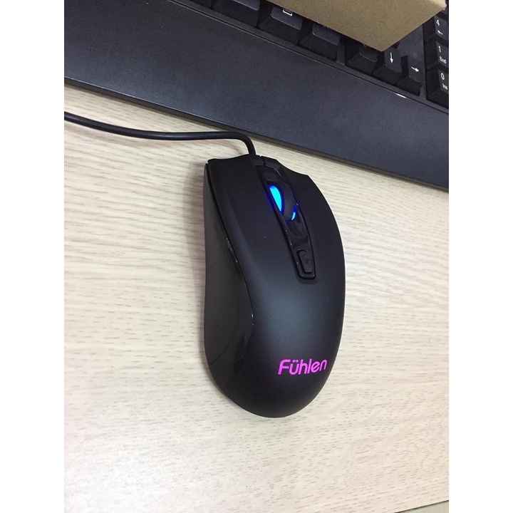 Chuột máy tính có dây, chuột gaming giá rẻ Fuhlen X102S (USB/đen) DPI 800/1200/1600/2400