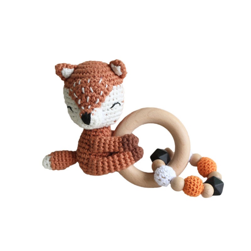 Đồ Chơi Ngậm Mọc Răng Đan Móc Hình Động Vật Đáng Yêu Cho Bé
