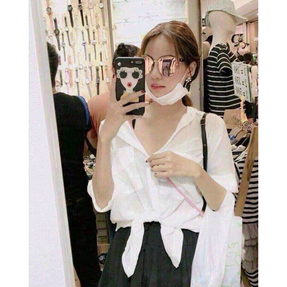 Set Quần Leggin Áo Sơ Mi Nữ Unisex Form Rộng Ránh Dơi, Chất Đũi - Kèm Video &amp; Ảnh Thật