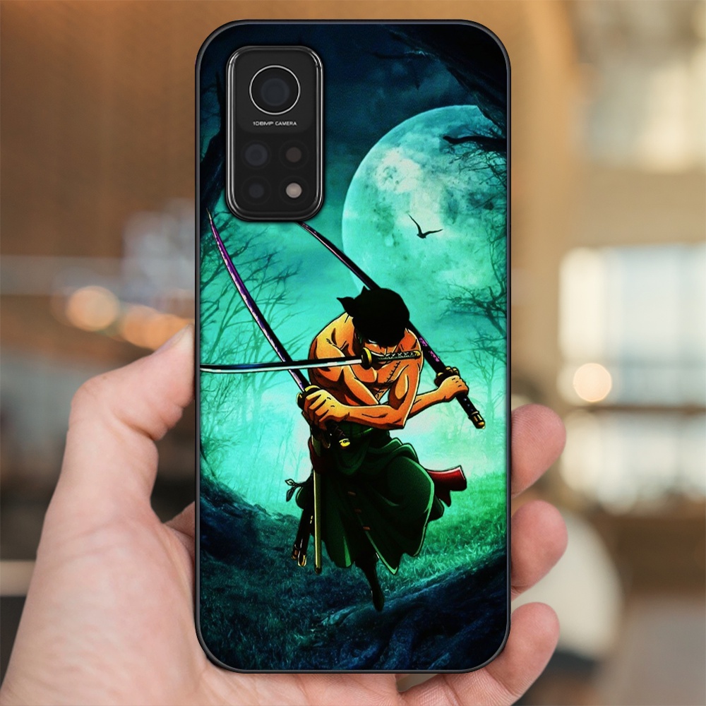 Ốp lưng Xiaomi Mi 10T Pro 5G viền đen in hình Zoro One Piece