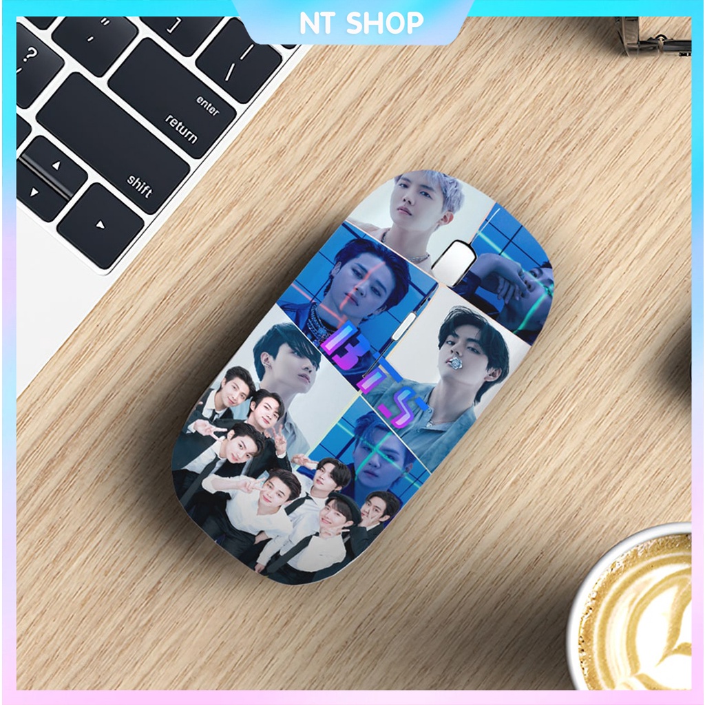 Chuột không dây BTS siêu mỏng (tặng kèm pin)