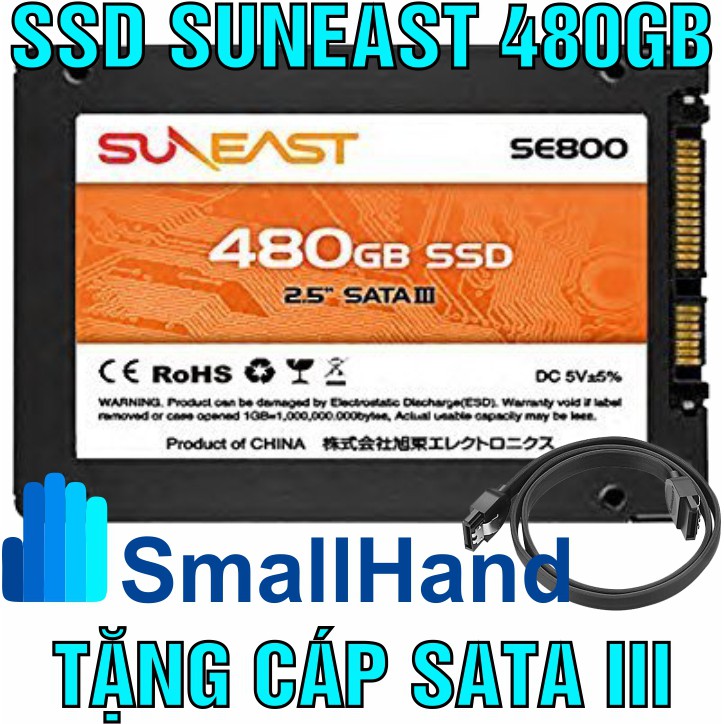 Ổ cứng SSD SunEast 480GB nội địa Nhật Bản – CHÍNH HÃNG – Bảo hành 3 năm – SSD 480GB – Tặng cáp dữ liệu Sata 3.0