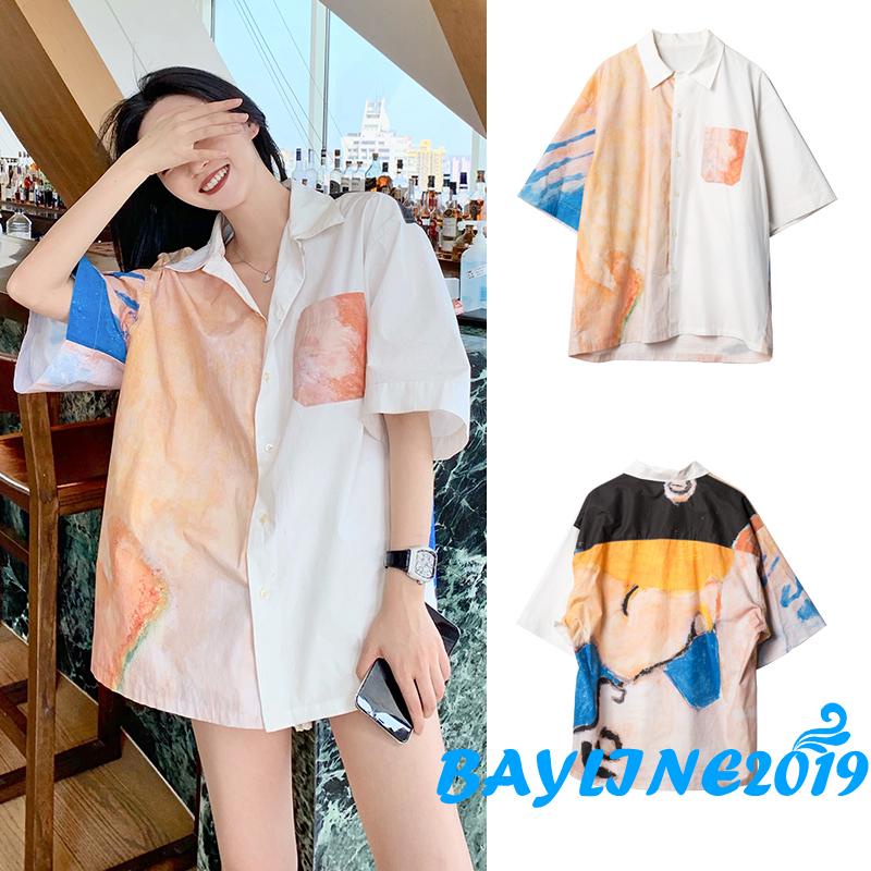 Áo Sơ Mi Tay Dài Họa Tiết Màu Nhuộm Thời Trang Cho Nữ | BigBuy360 - bigbuy360.vn