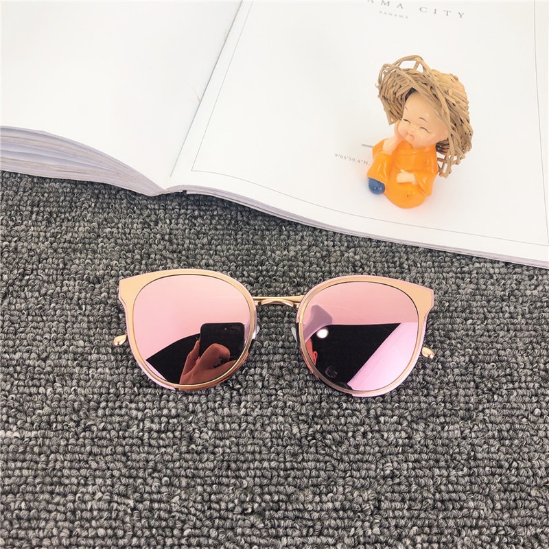 Kính Mát Mắt Mèo Gọng Kim Loại Thiết Kế Thời Trang Hàn Quốc