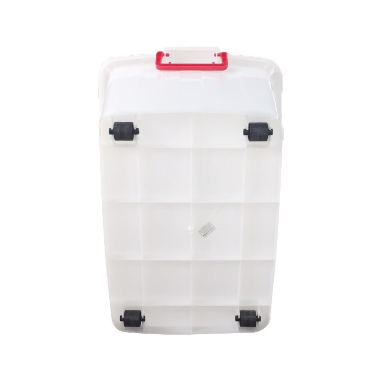 Thùng nhựa đựng hồ sơ 80lit, thùng nhựa đa năng 80L màu trắng có bánh xe và nắp đậy kín