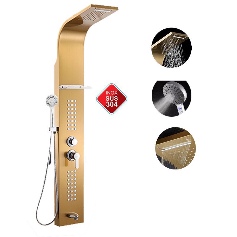 Bộ sen thuyền tắm nóng lạnh massage cao cấp Inox SUS304