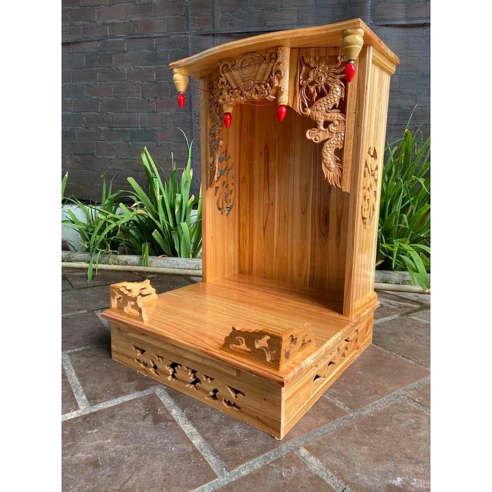 Bàn thờ thần tài ông địa ngang 56cm - Đồ Gỗ Vinh