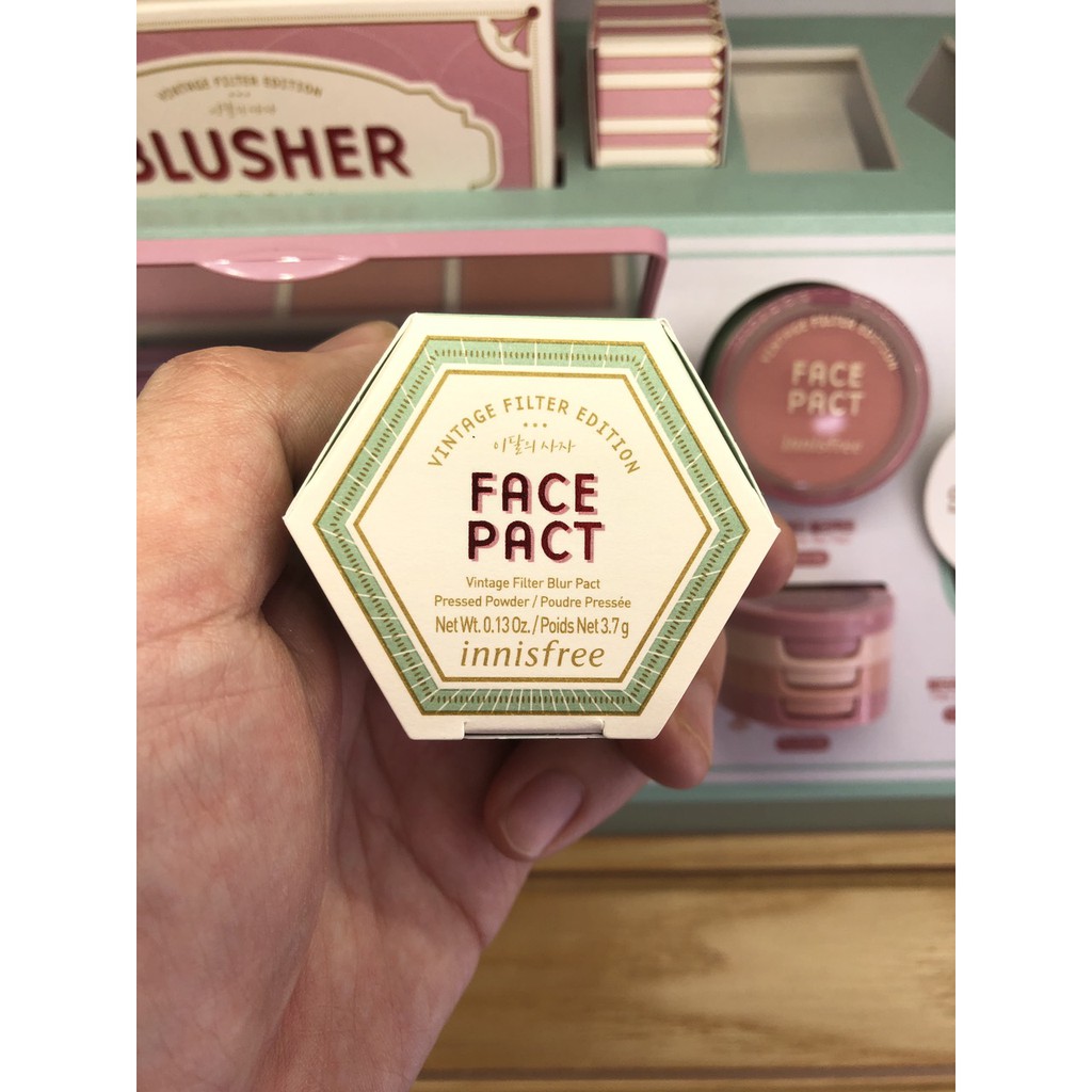 (Phiên bản giới hạn) Phấn phủ dạng nén che phủ lỗ chân lông Innisfree Vintage Filter Blur Pact 3.7g | BigBuy360 - bigbuy360.vn
