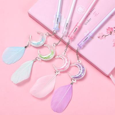 Bút kim tuyến mặt trăng lông vũ BKT15 bút hologram pastel