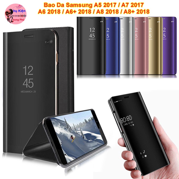 Bao Da Tráng Gương Dành Cho Samsung Galaxy A5 2017 / A7 2017 / A6 2018 / A6+ 2018 / A8 2018 / A8+ 2018 | BigBuy360 - bigbuy360.vn