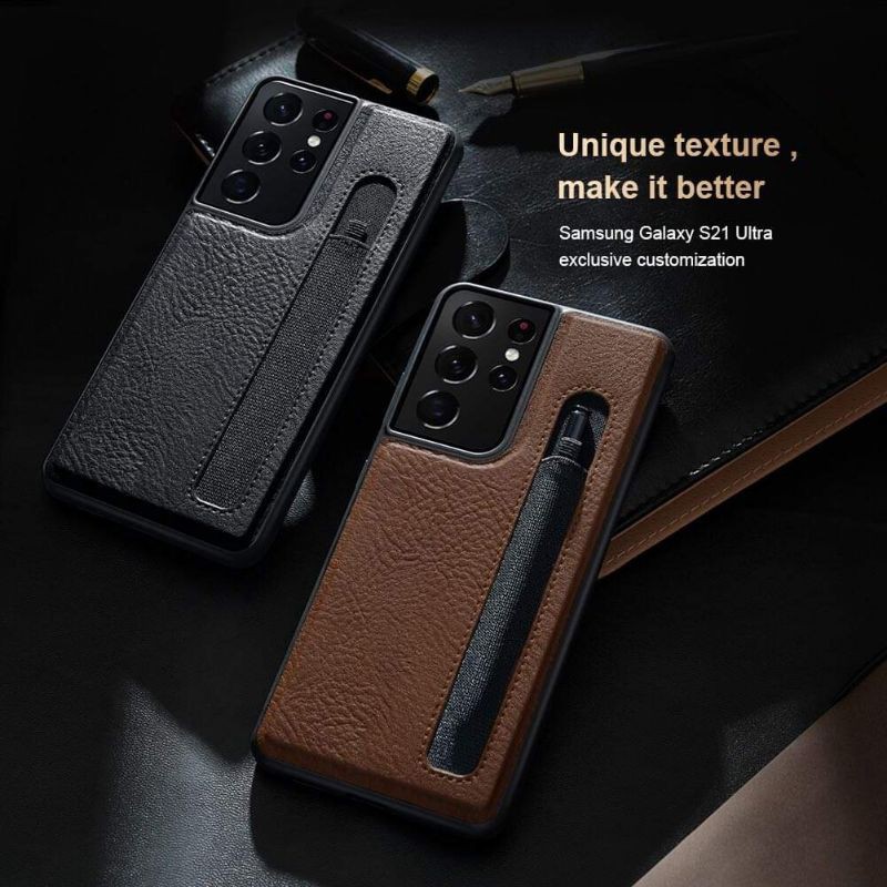 ốp lưng note 10 plus Nillkin Aoge Leather Cáe cho Samsung S21 , S21 Plus , S21 Ultra . Ốp lưng da kè