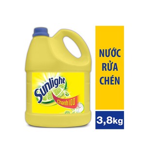 [HOT]Nước rửa chén Sunlight Chanh 100 can 3,8kg