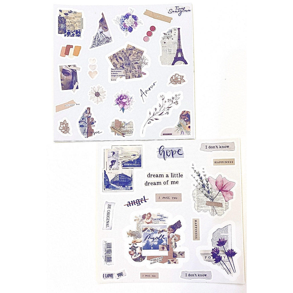 ⚡ Sticker nhãn trang trí phong cách Retro/Vintage