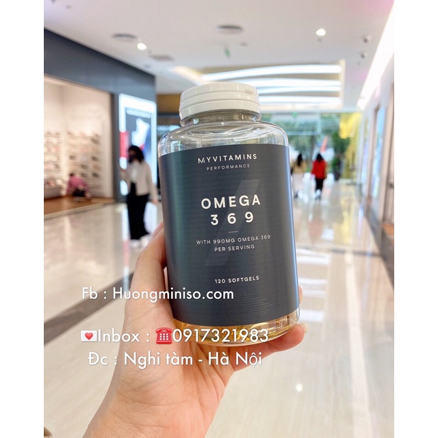 Làm đẹp da Omega 369 MyVitamins Pháp ( loại hũ to 120 v )