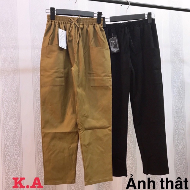 [Mã FAMAYWA giảm 10K đơn 50K] Quần Kaki Nữ Túi Hộp Sắn Ống Cá Tính KAN1712 | BigBuy360 - bigbuy360.vn