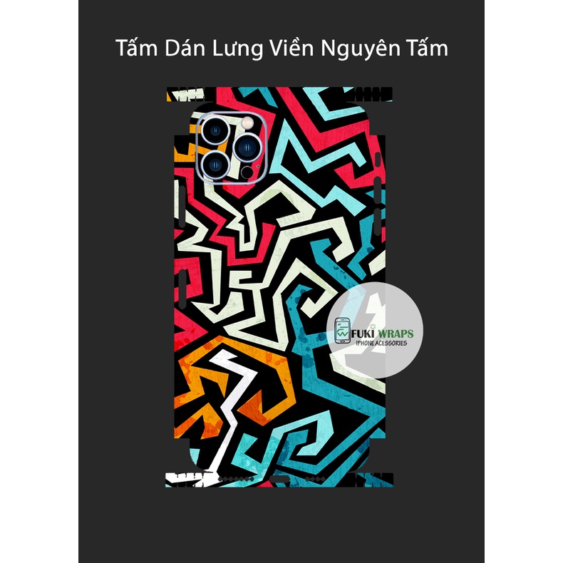Tấm dán Skin FULL VIỀN Dành Cho 13ProMax 12ProMax 11ProMax X XS XR XSMAX 6Plus 7Plus 8Plus FukiShop