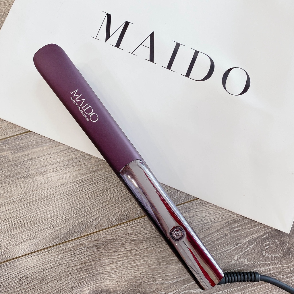 Máy là tóc màu tím uốn tóc duỗi tóc tạo kiểu tóc chỉnh nhiệt S017 MAIDO cosmetics