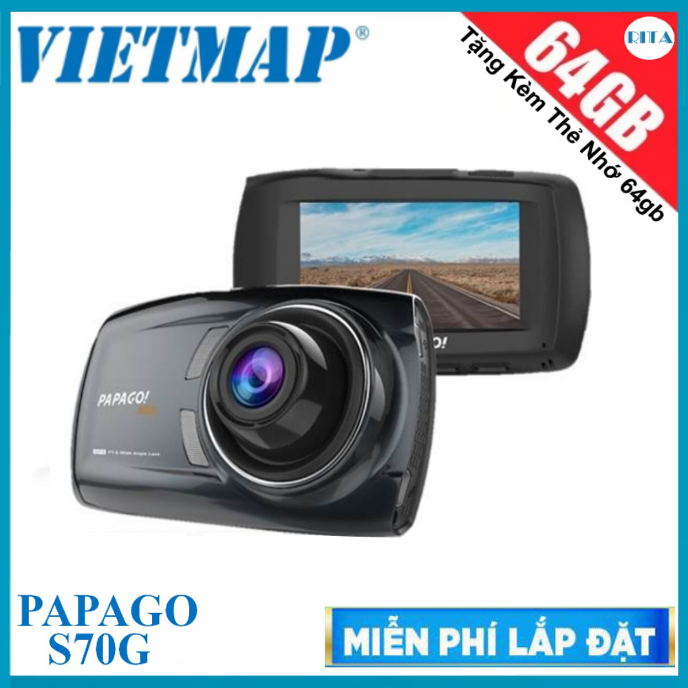 Camera hành trình Vietmap Papago S70G (Kèm Thẻ Nhớ 64Gb + Lắp Đặt) | BigBuy360 - bigbuy360.vn