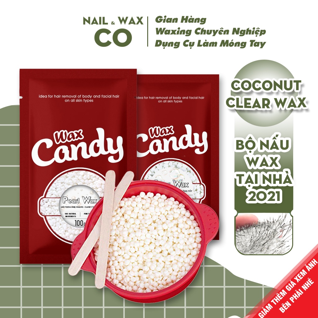 Sáp wax lông nóng dạng hạt đậu sữa dừa coconut siêu bám lông