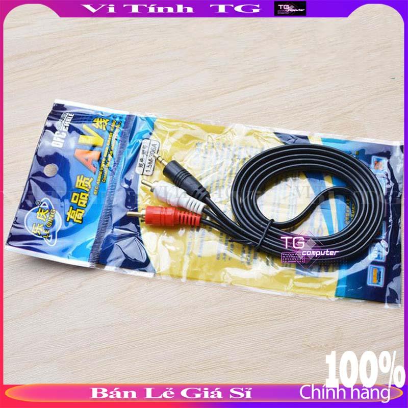 Dây cáp loa 3.5mm to AV 2 RCA Audio - Dây cáp âm thanh 3.5 ra hoa sen 1.5m 3m 5m