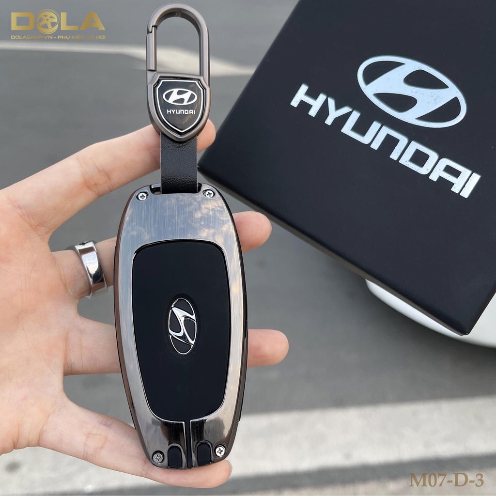 Vỏ ốp khoá xe hơi - Bọc chìa smartkey ô tô Hyundai Santafe 2021 , tucson 2022 - M07-D2 dolashop