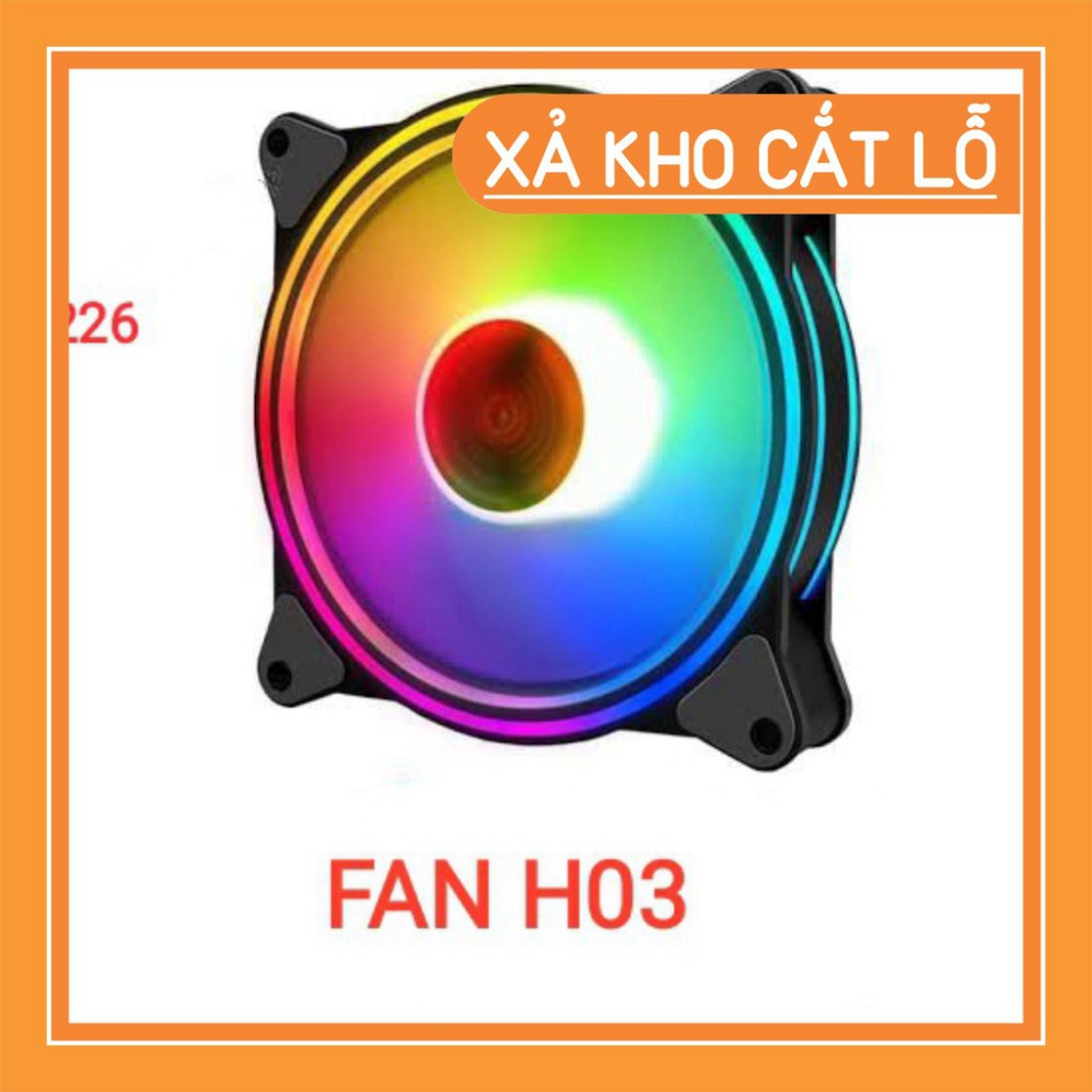 (SEO KHỦNG)  Fan Case Led (Xả Kho) Quạt case H03 có đèn led giá rẻ